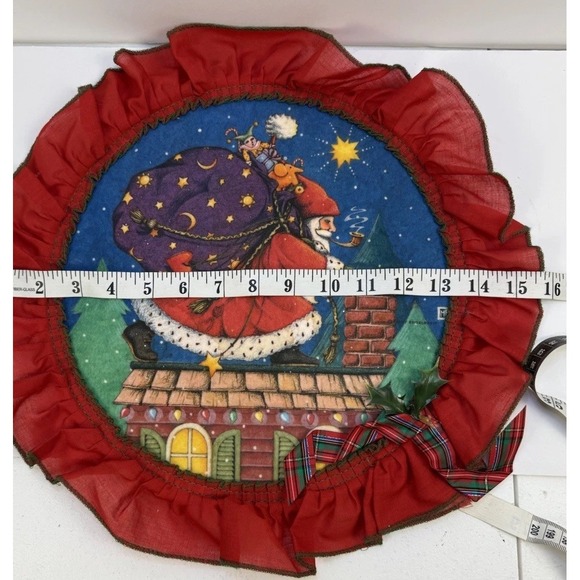 Mary Engelbreit Believe Christmas Santa Wall Hanging , Vintage country 90's. - Picture 6 of 7